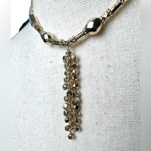 💛Cookie Lee Gold Tone Diamond Cut Y Necklace